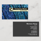 エッジラベル付きモノグラム – ビードブライド 名刺 (正面/裏面)