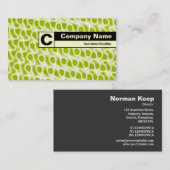 エッジラベル付きモノグラム – 抽象芸術080716(8) 名刺 (正面/裏面)