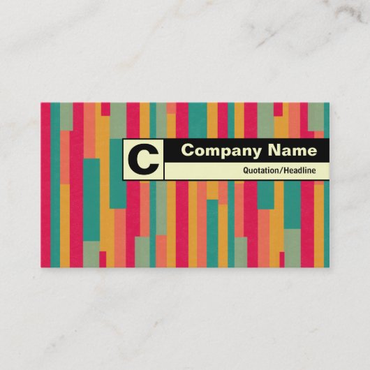 エッジラベル付きモノグラム – 抽象芸術240113 名刺 (正面)