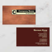 エッジラベル付きモノグラム – 火星サンドストーム 名刺 (正面/裏面)