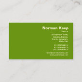 エッジラベル付きモノグラム – 緑669900 名刺 (裏面)