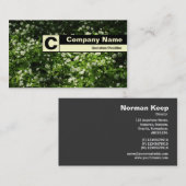 エッジラベル付きモノグラム – 野生ニンニク 名刺 (正面/裏面)