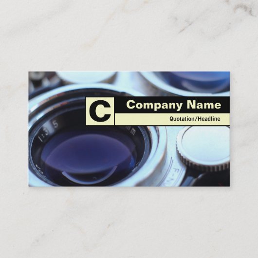 エッジラベル付きモノグラム – TLRヴィンテージ 名刺 (正面)