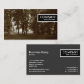 エッジラベル – ウッズ（セピアトーン） 名刺 (正面/裏面)