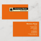 エッジラベル – オレンジ色FF6600 名刺 (正面/裏面)