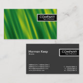 エッジラベル – カスケーディンググリーン 名刺 (正面/裏面)