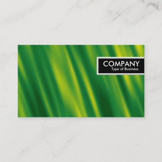 エッジラベル – カスケーディンググリーン 名刺 (正面)