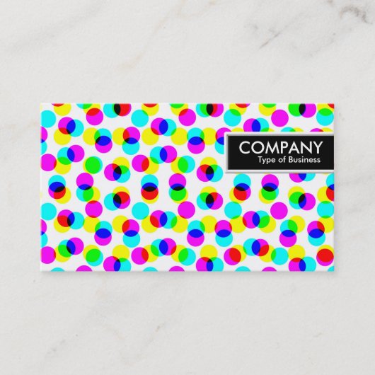エッジラベル – カラーハーフトーンパターン 名刺 (正面)