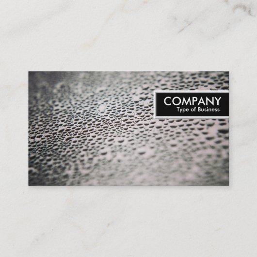 エッジラベル – ガラス上の水滴02 名刺 (正面)