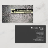 エッジラベル – ガラス上の水滴02 名刺 (正面/裏面)