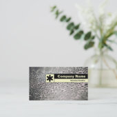 エッジラベル – ガラス上の水滴02 名刺 (スタンド正面)