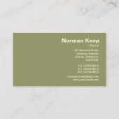 エッジラベル – グリーンブラウン999966 名刺 (裏面)