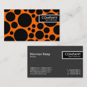 エッジラベル – スポッティ – オレンジ色の黒 名刺 (正面/裏面)