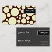 エッジラベル – スポッティ – ダークブラウンのクリーム 名刺 (正面/裏面)