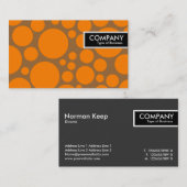 エッジラベル – スポッティ – 茶色のオレンジ 名刺 (正面/裏面)