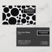 エッジラベル – スポッティ – 黒（白） 名刺 (正面/裏面)