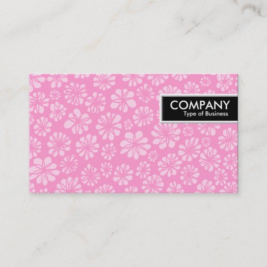 エッジラベル – ピンクフローラ 名刺 (正面)