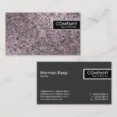 エッジラベル – 暖色花崗岩 名刺 (正面/裏面)