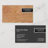 エッジラベル – 木目 名刺 (正面/裏面)