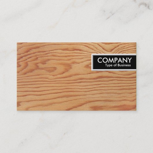 エッジラベル – 木目 名刺 (正面)