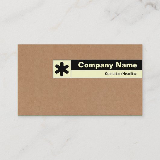 エッジラベル – 段ボールボックス 名刺 (正面)