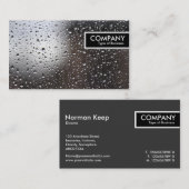 エッジラベル – 窓に雨 名刺 (正面/裏面)