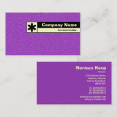 エッジラベル – 紫エンボステックス 名刺 (正面/裏面)