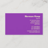 エッジラベル – 紫エンボステックス 名刺 (裏面)