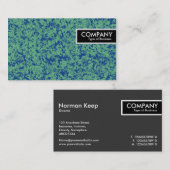 エッジラベル – 緑の青の大理石 名刺 (正面/裏面)