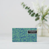 エッジラベル – 緑の青の大理石 名刺 (スタンド正面)