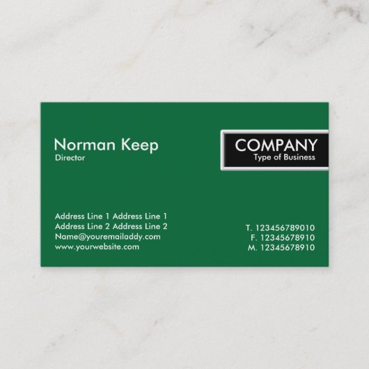 エッジラベル – 緑(006633) 名刺 (正面)