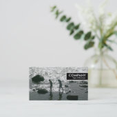 エッジラベル – 踏み石 名刺 (スタンド正面)