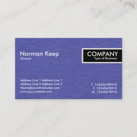 エッジラベル – 青い絵を描紙テクスチャ 名刺 (正面)