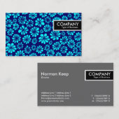 エッジラベル – 青のシェードフローラ 名刺 (正面/裏面)