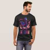 エッジーさくら戦士鳥のアニメイラスト Tシャツ (正面フル)