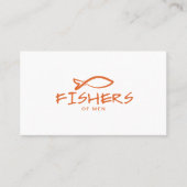 エッジーなイエスキリストの魚のロゴ キリスト教 名刺 (正面)