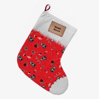 エッジーなクリスマスのゴミとなるポッサムがガラス玉をかじる ラージクリスマスストッキング