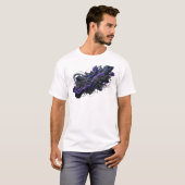 エッジーなネイビーのFOCUSED Tシャツ (正面フル)