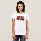 エッジーなレッドのNEW YORK Tシャツ (正面フル)