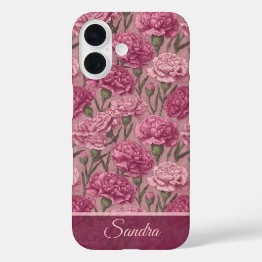エッジーな卒業祝いカーネーション名 Case-Mate iPhoneケース (裏面)