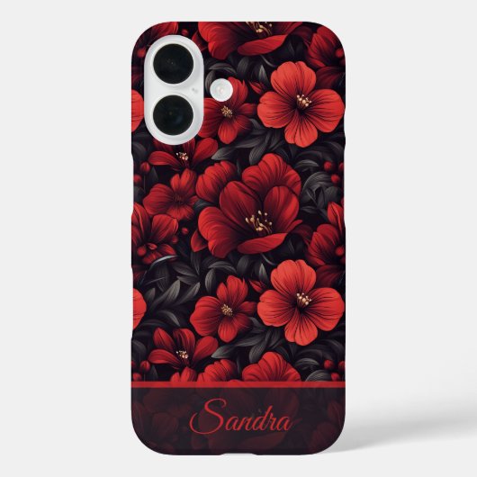 エッジーな女子へのギフト ローズ 名前 Case-Mate iPhoneケース (裏面)