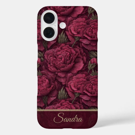 エッジーな女性へのギフト カーネーション フラワー 名前 Case-Mate iPhoneケース (裏面)
