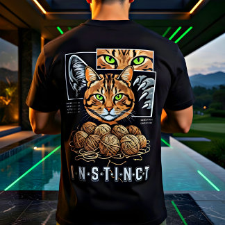 エッジーな本能を持つ猫好き、ワイヤード・ディファレントなクールな猫 Tシャツ