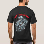 エッジーな死神のパチンコグラフィック -万人向けではありません Tシャツ (裏面)