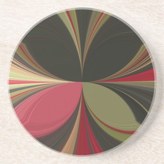 エッジーアース万華鏡のように千変万化するパターンアートプリント コースター (正面)