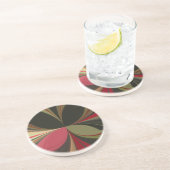 エッジーアース万華鏡のように千変万化するパターンアートプリント コースター (側面)