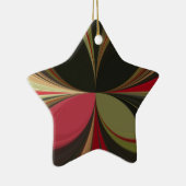 エッジーアース万華鏡のように千変万化するパターンアートプリント セラミックオーナメント (右)