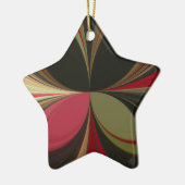 エッジーアース万華鏡のように千変万化するパターンアートプリント セラミックオーナメント (左)