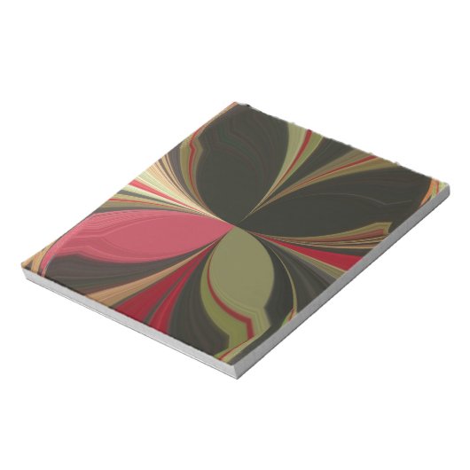 エッジーアース万華鏡のように千変万化するパターンアートプリント ノートパッド (回転)