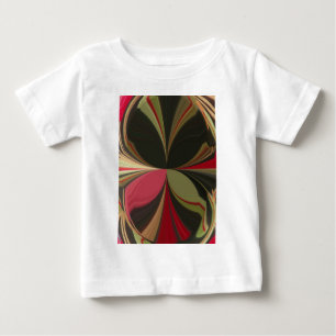 エッジーアース万華鏡のように千変万化するパターンアートプリント ベビーTシャツ